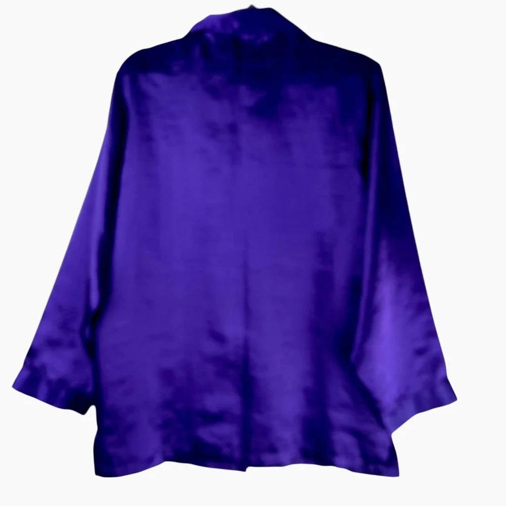 Vintage Victoria's Secret Gold Label Pajama Set Purple Top Pants‎ Petite P Small
